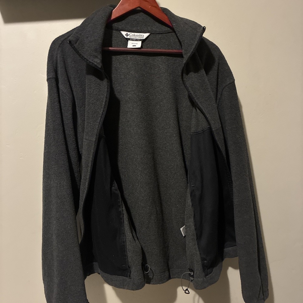 Mens Columbia Fleece Full Zip Jacket Gray Charcoal Size Large Outdoor - Picture 5 of 5
